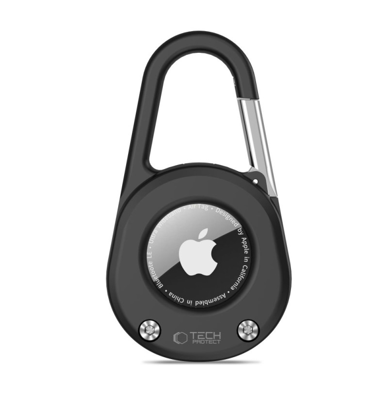 TECH-PROTECT SLIDELOCK CARABINER KEYCHAIN APPLE AIRTAG 1 / 2 BLACK  TECH-PROTECT SLIDELOCK CARABINER KEYCHAIN APPLE AIRTAG 1 / 2 BLACK