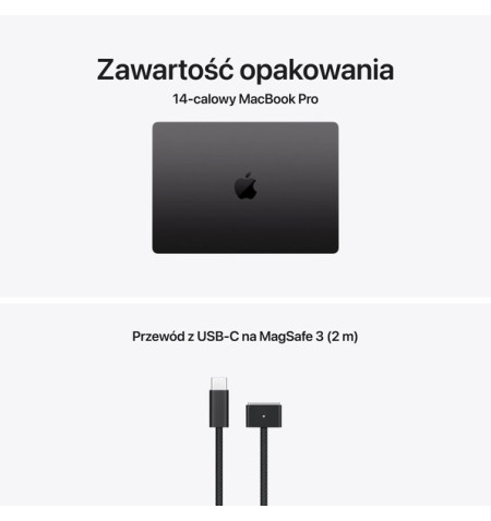 MacBook Pro 14'' / M5/ 10 rdzeni CPU/10 rdzeni GPU/16GB/ 512GB SSD (gwiezdna czerń) 