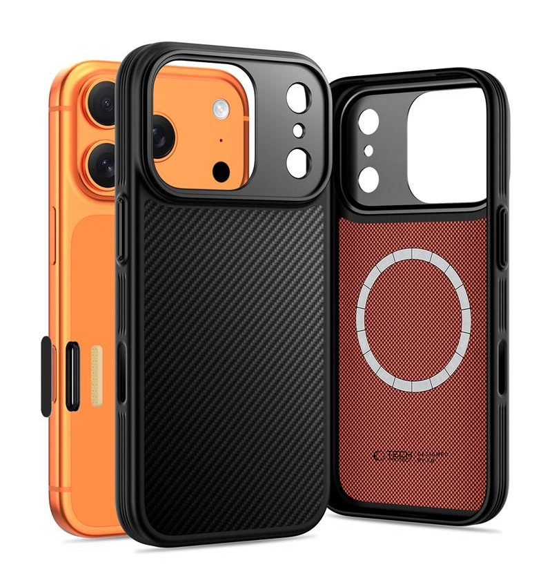 TECH-PROTECT KEVLAR ARAMID CC MAGSAFE IPHONE 17 PRO MAX BLACK  TECH-PROTECT KEVLAR ARAMID CC MAGSAFE IPHONE 17 PRO MAX BLACK