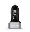 Crong Power Car Charger 30W - Ładowarka samochodowa USB QuickCharge 3.0 + USB 2.4A (aluminium)