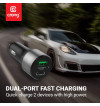 Crong Power Car Charger 63W – Ładowarka samochodowa USB-C PD 45W + USB QC 3.0 18W (czarny)