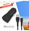 Energizer HardCase - Ładowarka samochodowa 2x USB-A 17W 3.4A + Kabel Lightning certyfikat MFi (Czarny)
