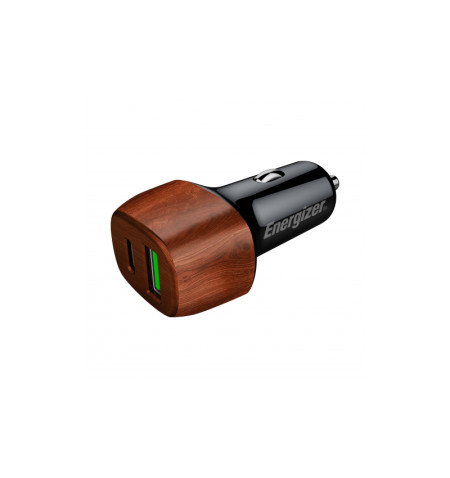 Energizer Ultimate - Ładowarka samochodowa USB-C USB-A 38W PD + QC3.0 (Walnut) 