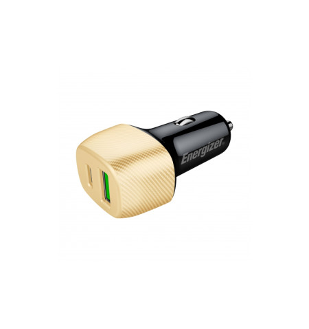 Energizer Ultimate - Ładowarka samochodowa USB-C USB-A 38W PD + QC3.0 (Złoty / Czarny) 