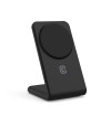 Crong MagSpot Stand - Ładowarka bezprzewodowa 2w1 z MagSafe do iPhone i AirPods (czarny)