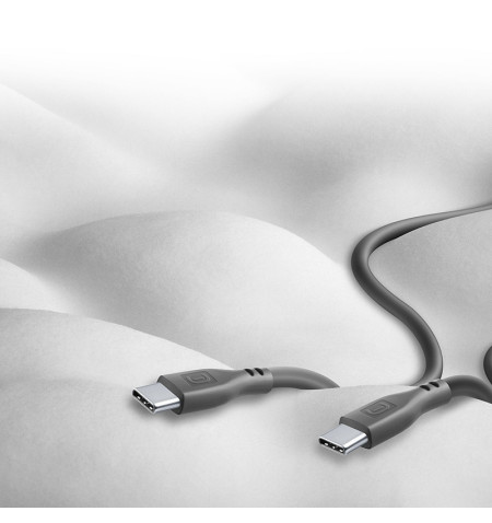 Cellularline Soft Cable - Kabel USB-C do USB-C 1.2 m (czarny) 