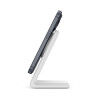 Crong MagSpot Stand - Ładowarka bezprzewodowa 2w1 z MagSafe do iPhone i AirPods (biały)