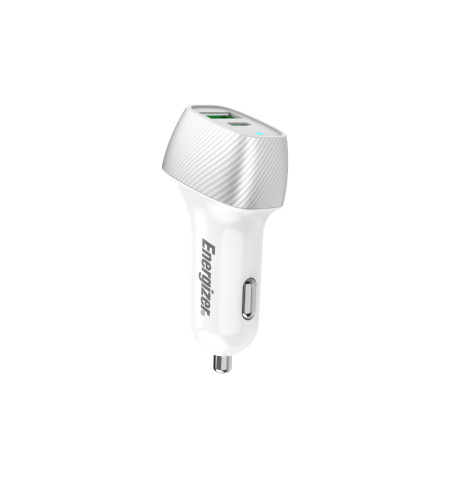 Energizer Ultimate - Ładowarka samochodowa USB-C USB-A 38W PD + QC3.0 (Biały / Srebrny) 