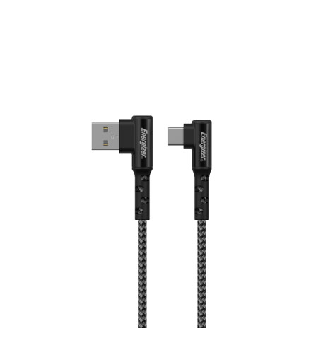 Energizer Ultimate - Kabel gamingowy USB-A do USB-C 90° 2m (Czarny) 