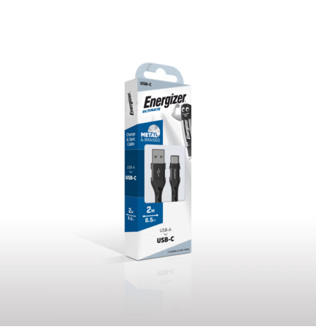 Energizer Ultimate - Kabel połączeniowy USB-A do USB-C 2m (Czarny) 