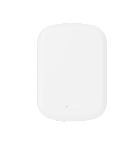 Crong MagSpot Power Bank - Bezprzewodowy power bank ultra slim z MagSafe 5000mAh, USB-C 20W PD (biały) 