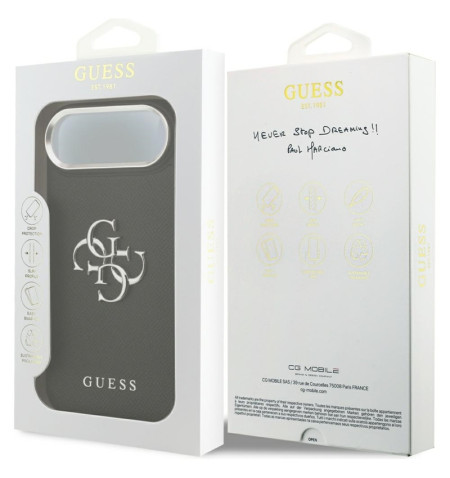 Guess Grained Big 4G Classic Logo - Etui iPhone Air (czarny) 