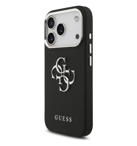 Guess Grained Big 4G Classic Logo - Etui iPhone 17 Pro (czarny) 