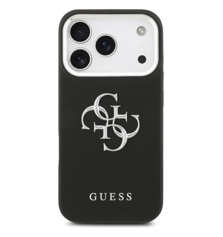 Guess Grained Big 4G Classic Logo - Etui iPhone 17 Pro (czarny) 