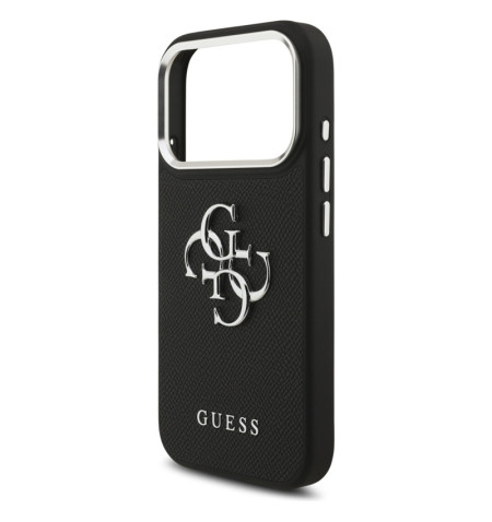 Guess Grained Big 4G Classic Logo - Etui iPhone 17 Pro (czarny) 