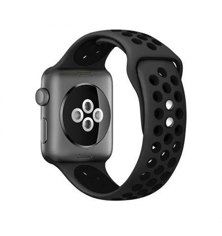 Crong Duo Sport - Pasek do Apple Watch 38/40/41 mm (szary/czarny) 