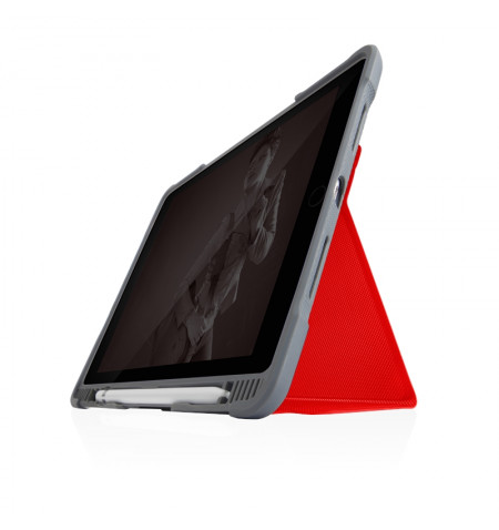 STM Dux Plus Duo - Etui pancerne iPad 10.2" (2021-2019) MIL-STD-810G z uchwytem Apple Pencil (Red) 