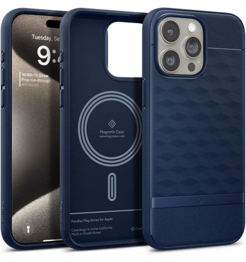 CASEOLOGY PARALLAX MAG MAGSAFE IPHONE 15 PRO MAX MIDNIGHT BLUE  CASEOLOGY PARALLAX MAG MAGSAFE IPHONE 15 PRO MAX MIDNIGHT BLUE